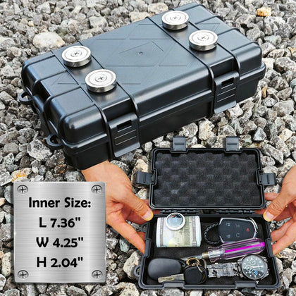 JFOMOYGI front view of magnetic key box showing compact concealment benefit