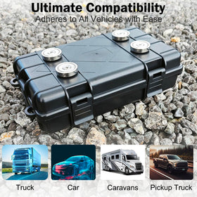 JFOMOYGI key fob and AirTag inside to show organized multi-item storage