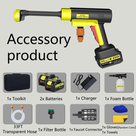 JFOTOY battery and charger with LED indicators showing quick-charge convenience