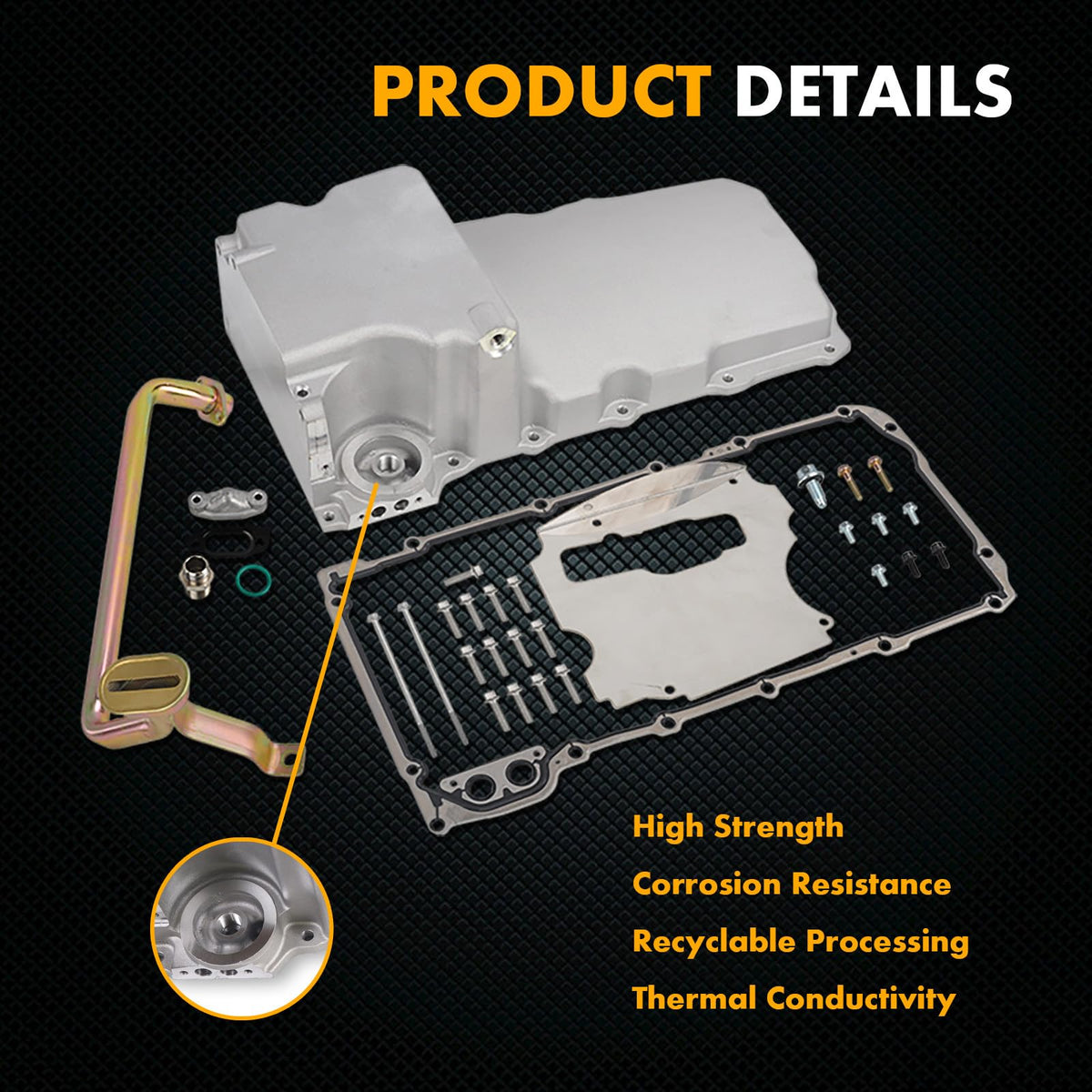 JGhyperX oil pan installed under an LS engine illustrating swap clearance benefits