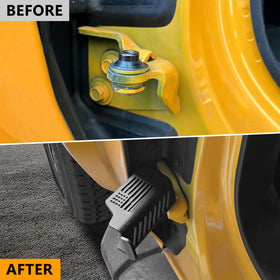 JHD-TOGO close-up of textured surface and US flag, traction for wet conditions benefit