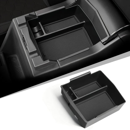JHGFVC front view of console organizer showing neat storage and protection