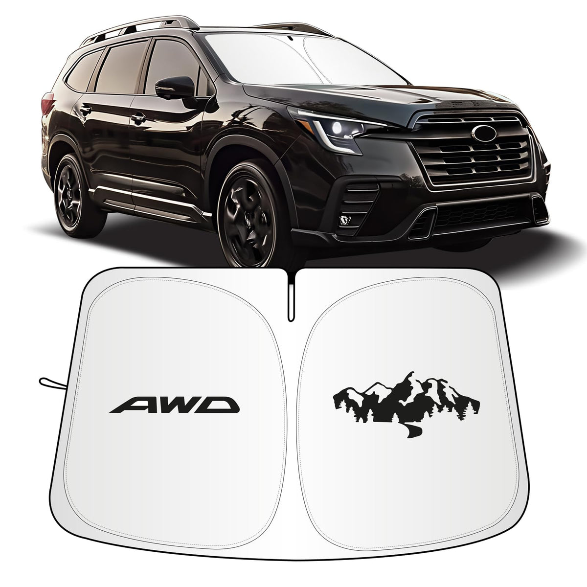 JHGFVC front view on Subaru Ascent showing full windshield coverage and protection