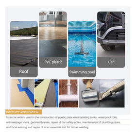 JIADING seam roller pressing RV roof tape in use to remove air bubbles and seat adhesive