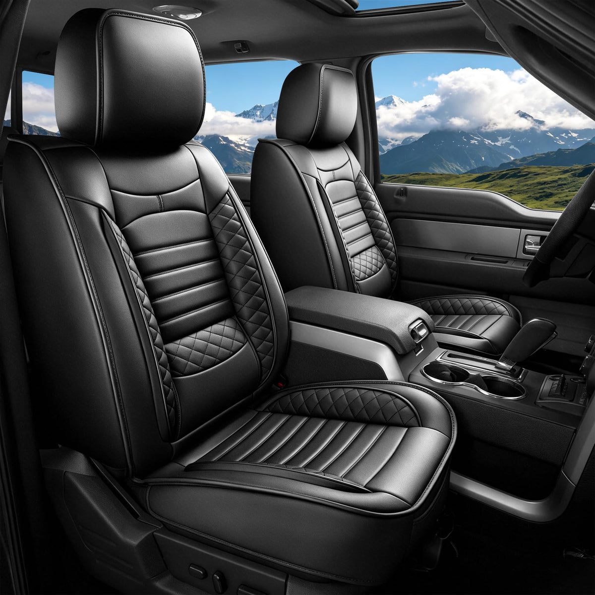 JIAMAOXIN front seat full set showing clean fitted protection and durability