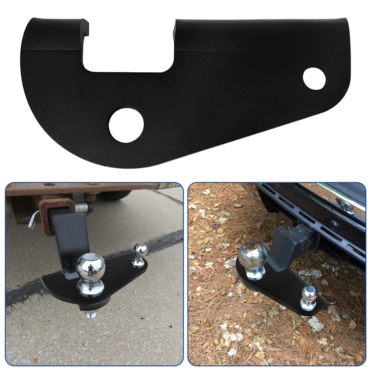 JIANBENKJ adapter installed on hitch ball demonstrating simple fit