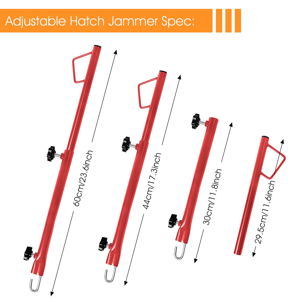 JIANBENKJ telescoping rod fully extended demonstrating secure reach