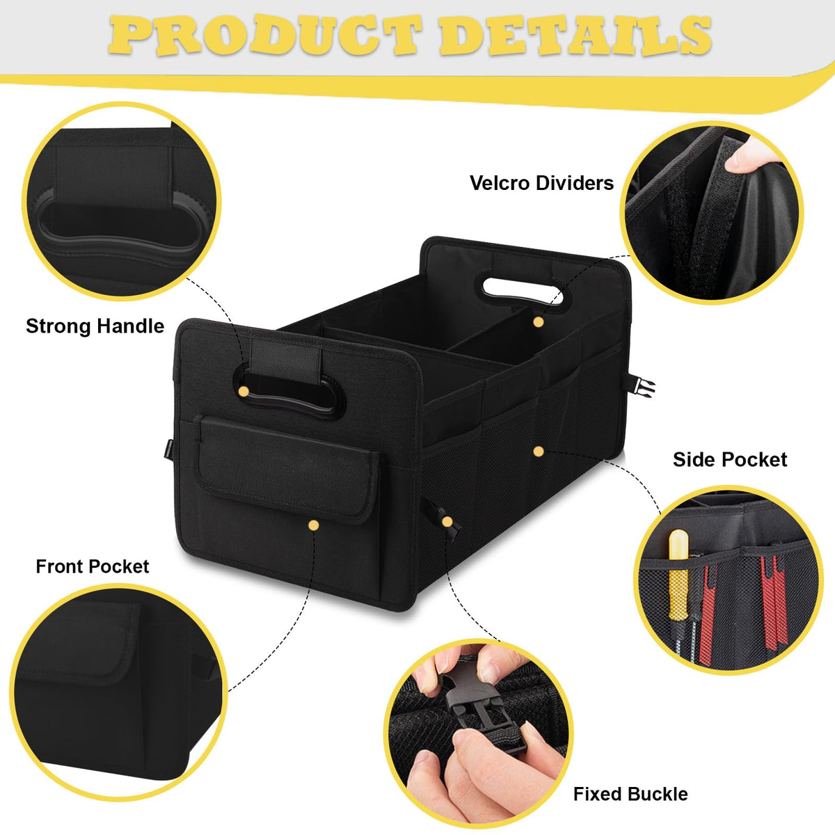 JiatuA folded flat in trunk ready for compact storage and easy stowage benefit
