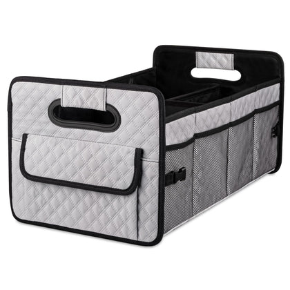 JiatuA front view of trunk organizer showing size and pockets for tidy storage