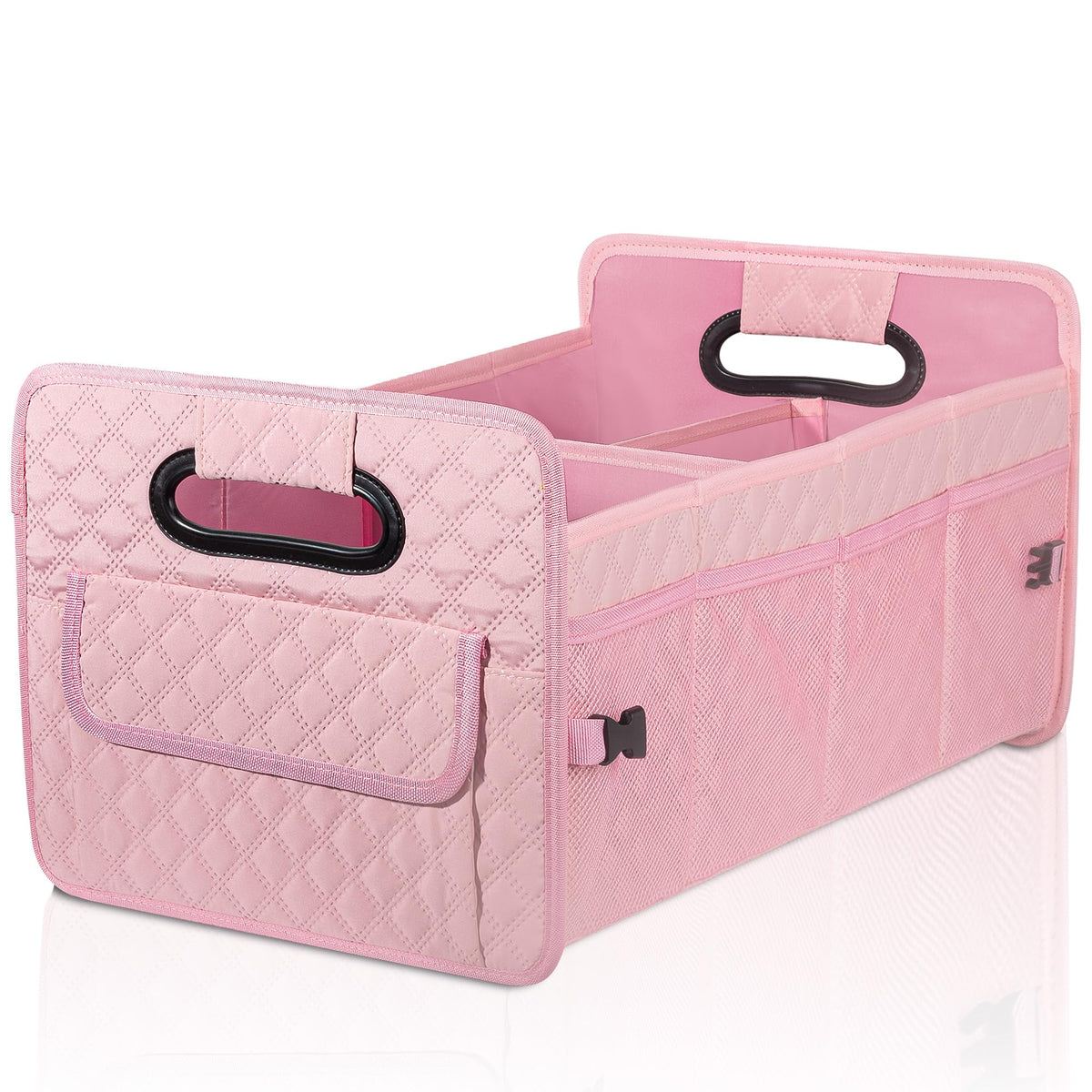 JiatuA front view organizer in pink showing tidy compartments and easy access