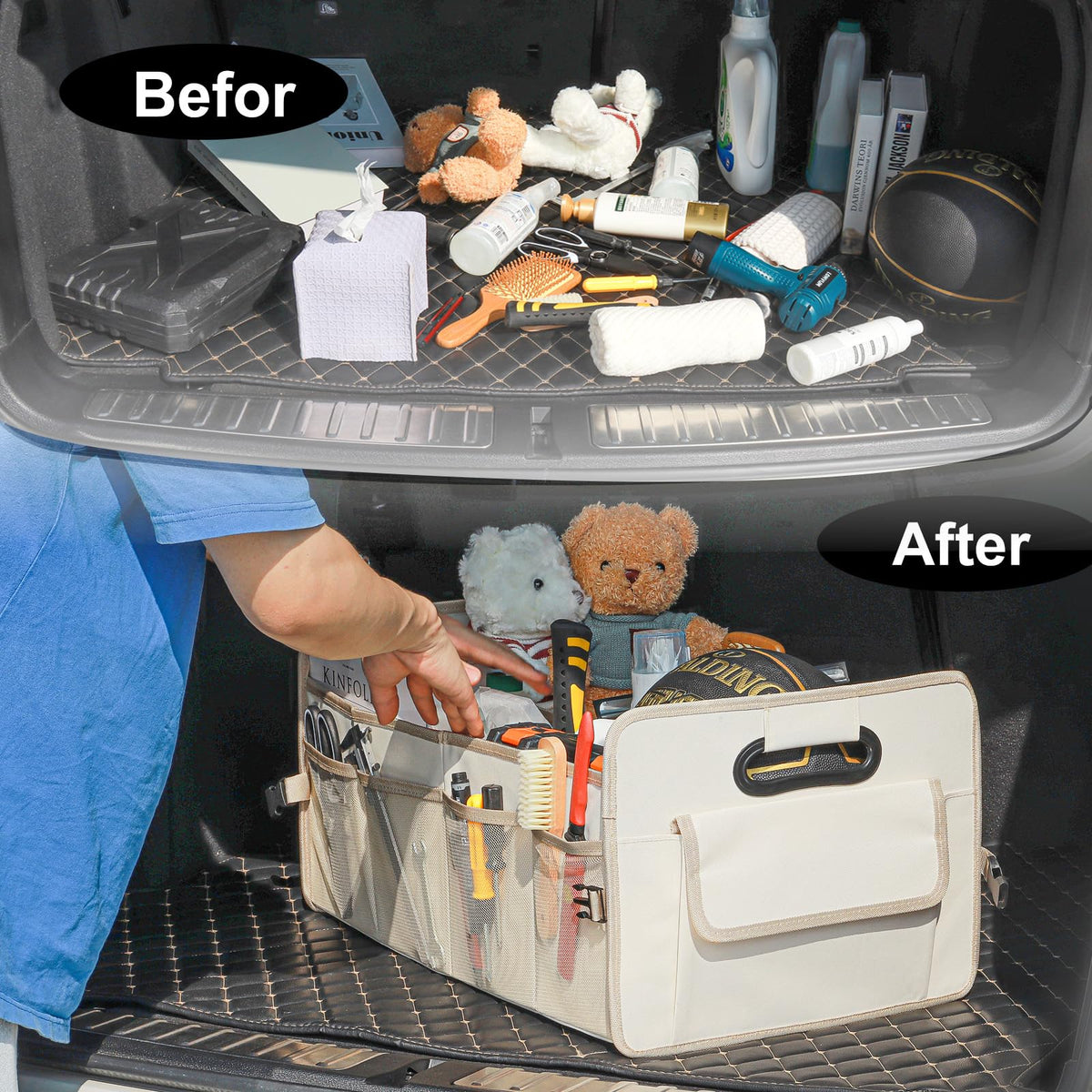 JiatuA lifestyle image with groceries in SUV trunk showing secure transport benefit