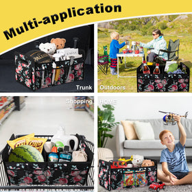JiatuA in trunk with groceries to demonstrate universal fit and organized transport