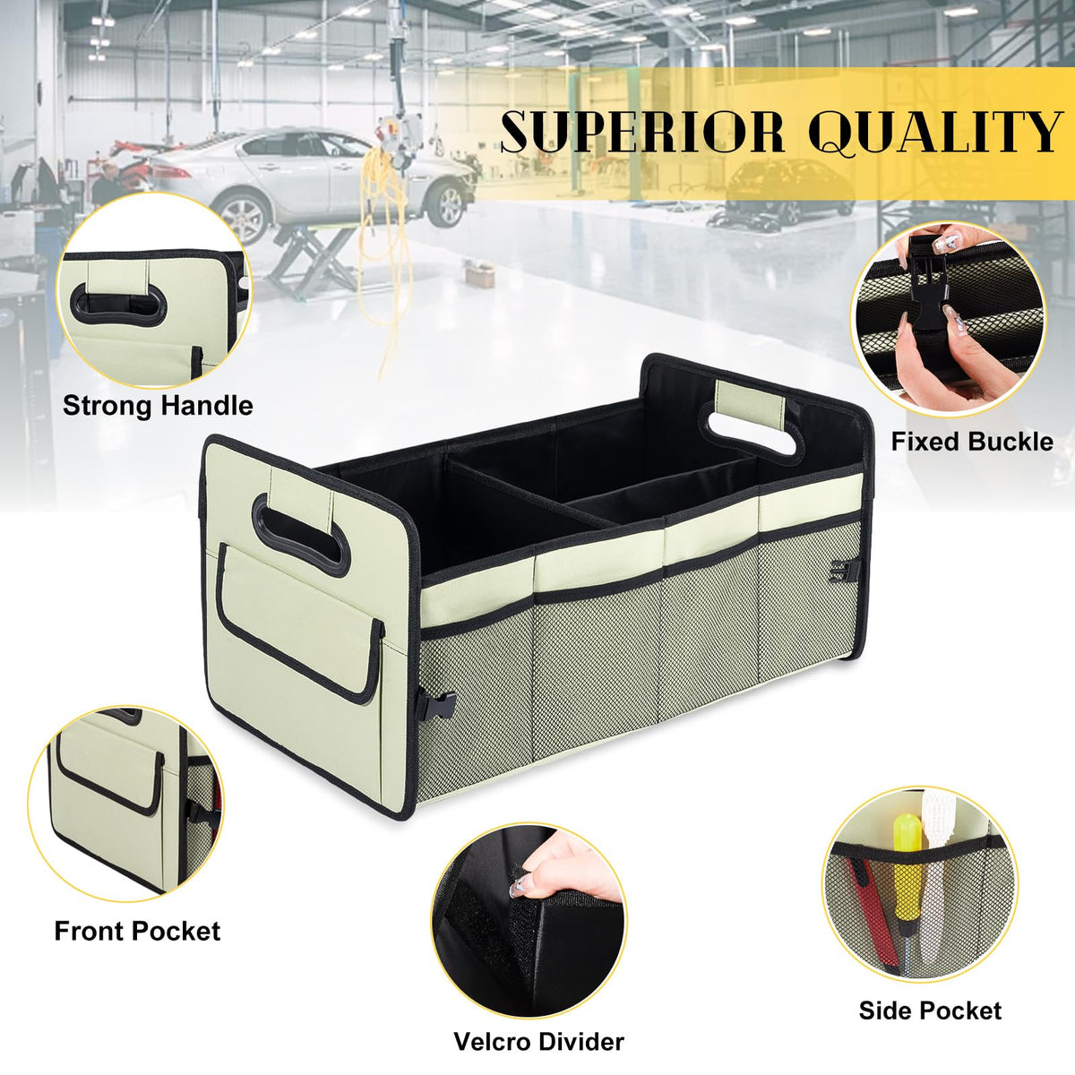 JiatuA mesh side pocket holding water bottle for quick access and spill prevention