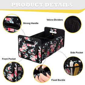 JiatuA open organizer showing removable velcro dividers for customizable compartments