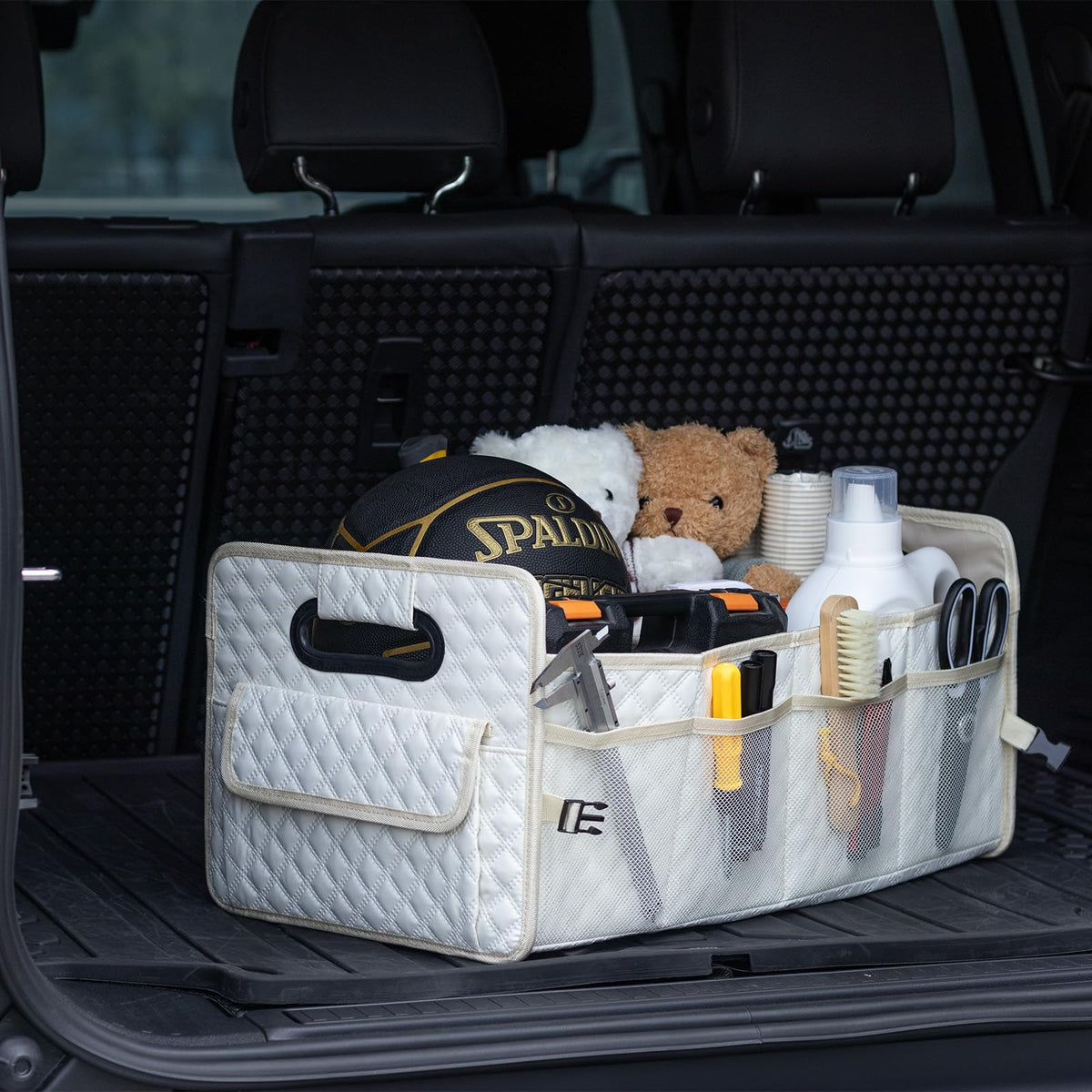JiatuA open top displaying multi compartments that sort groceries and gear
