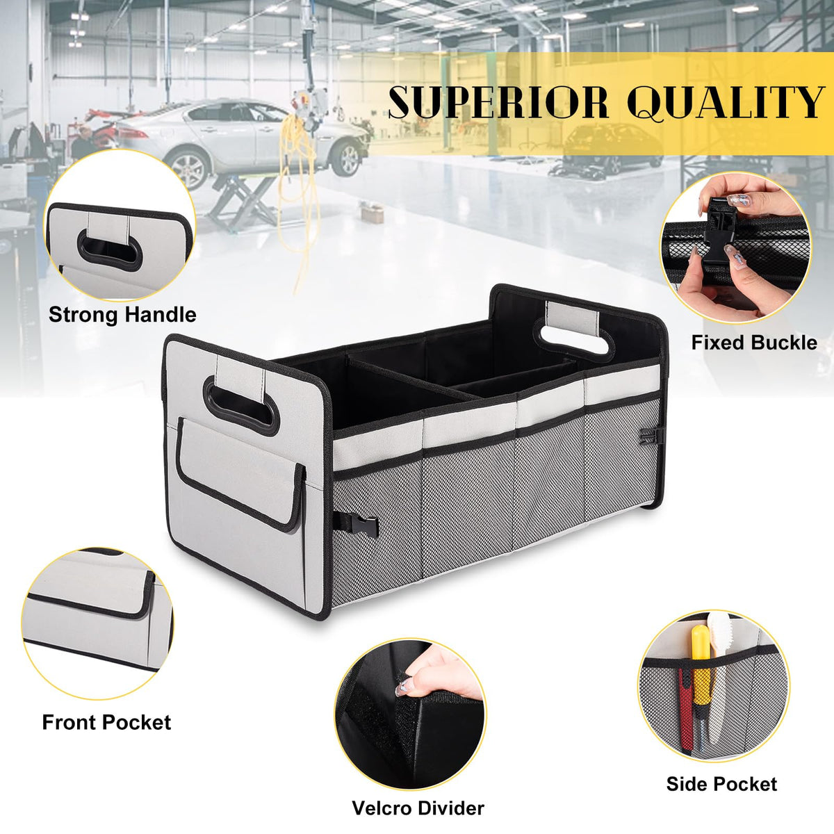 JiatuA top-down shot open organizer displaying adjustable compartments for sorting