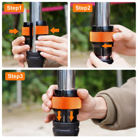 JIAYAN tool fitted on a 40mm fork tube showing correct sizing benefit