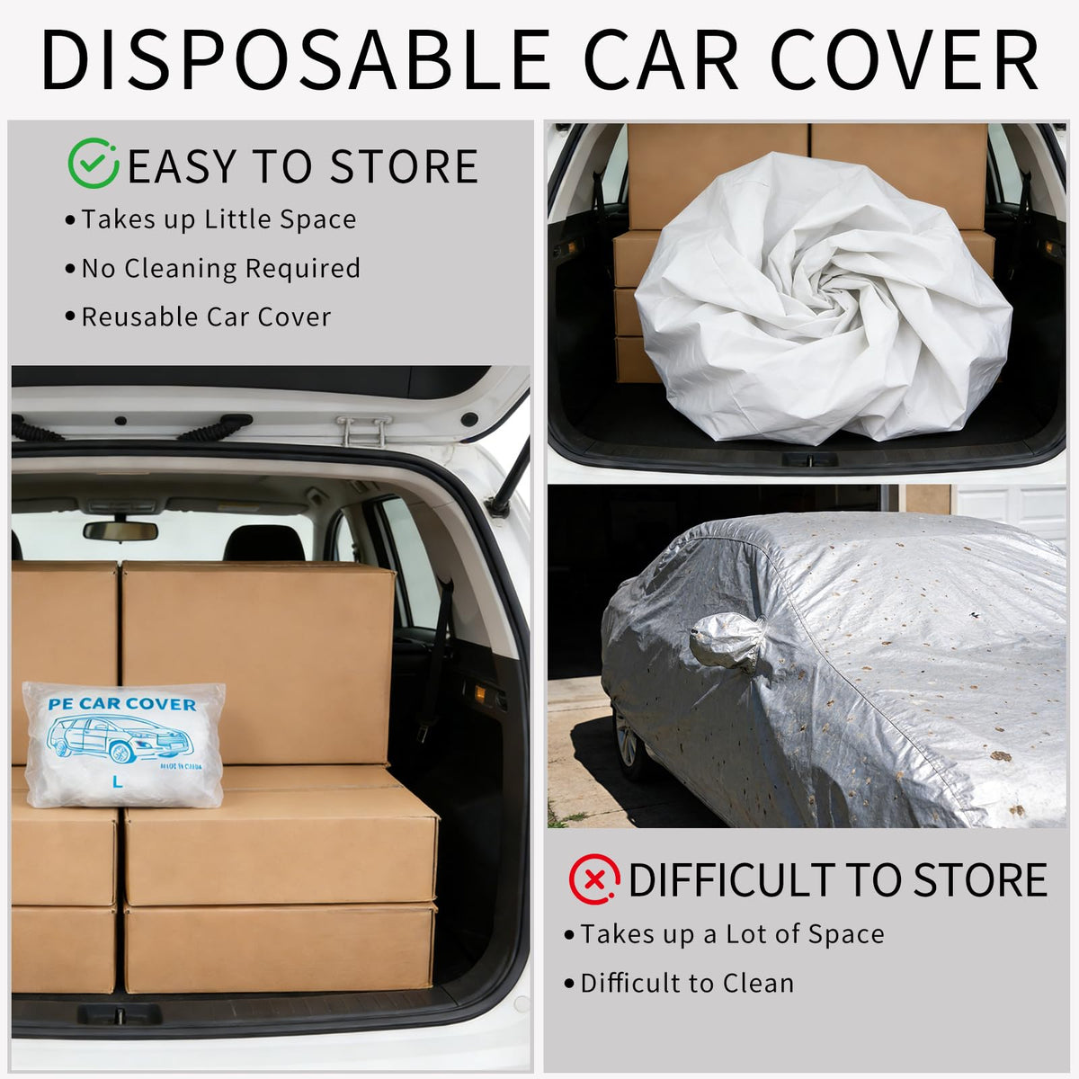 Jibrelxion transparent cover allowing easy vehicle inspection without removal