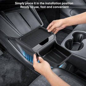 Jicxv front cup holder insert installed securing drinks while driving
