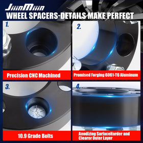 JiiinMiiin spacer mounted on a golf cart hub demonstrating added clearance and improved stance