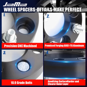 JiiinMiiin spacer installed on hub showing expanded wheel offset