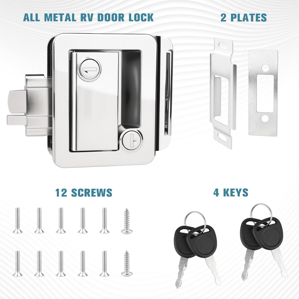 Jiimee lock on camper door in outdoor setting illustrating weatherproof protection benefit