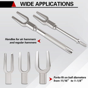 Jiimee lined forks for scale, illustrating included 11/16, 15/16, 1-1/8 sizes