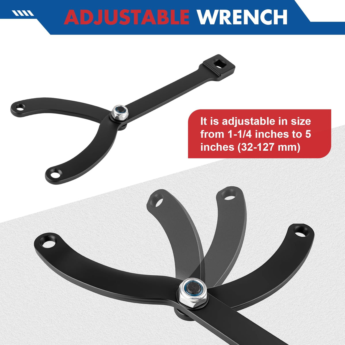 Jiimee wrench closeup swivel detail highlighting durable adjustment for secure grip