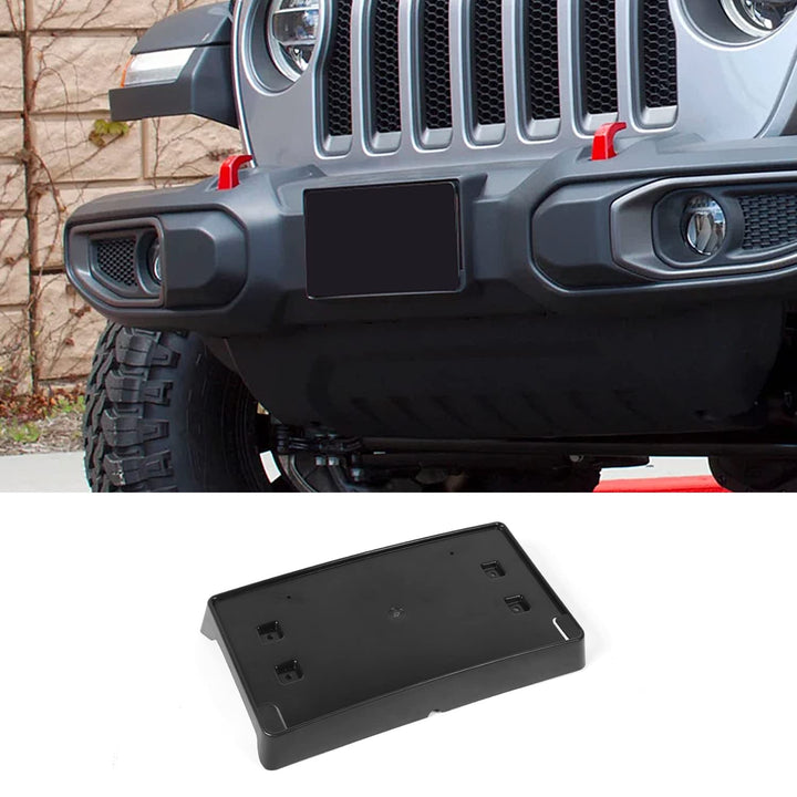 Jimen front plate holder front view showing clean fit and protection