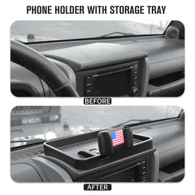Jimen lifestyle shot in Jeep interior for easy access during road trips