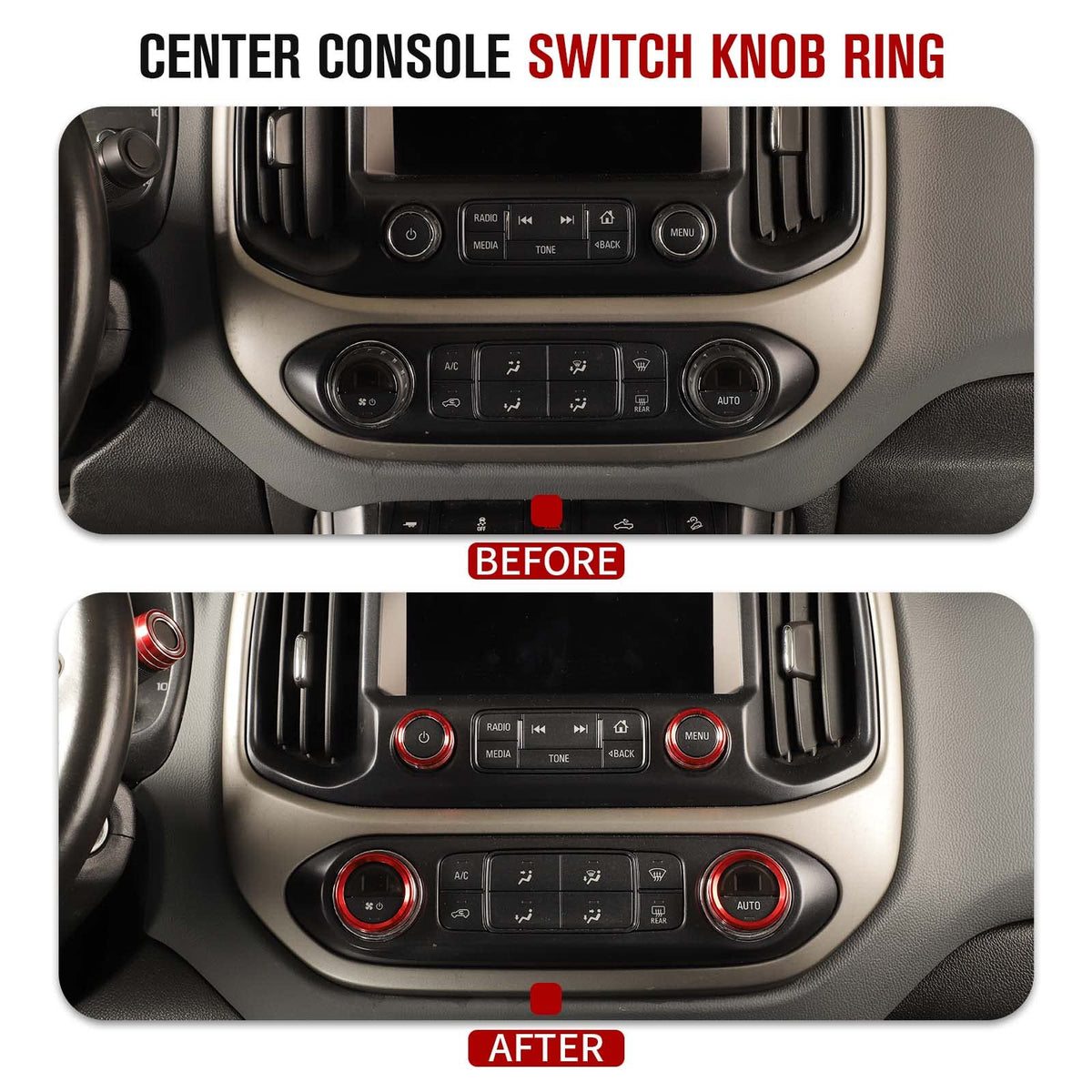Jimen lifestyle truck interior with red accents highlighting personalized cabin style