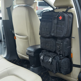 Jimikay installed on a Jeep rear seat offering secure, space-saving storage