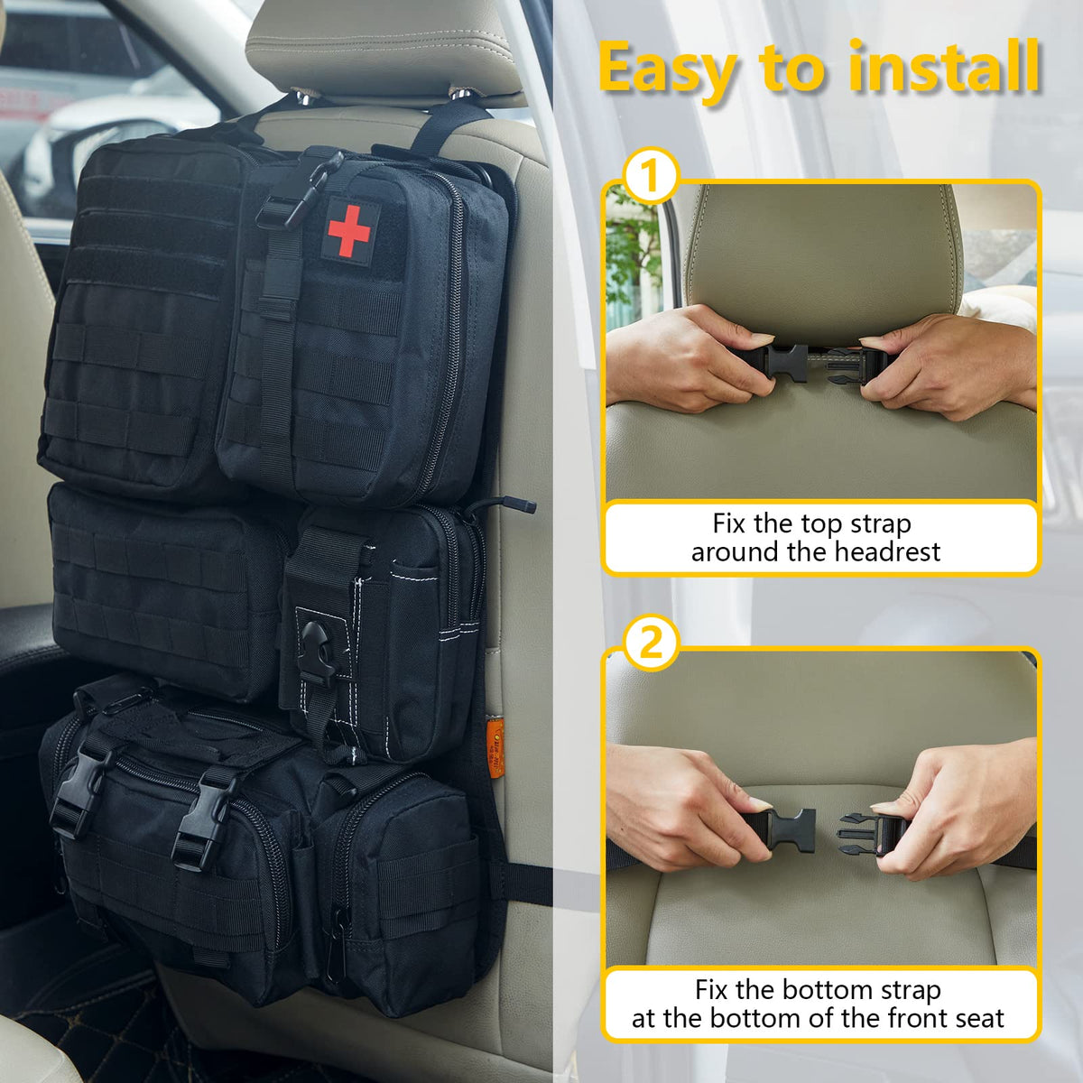 Jimikay open pouches with phone, flashlight and wallet for quick easy access