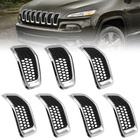 JINCHEN front grille inserts packaged, shows full kit and fitment benefit