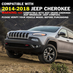 JINCHEN lifestyle shot of Jeep front on road emphasizing stylish protection