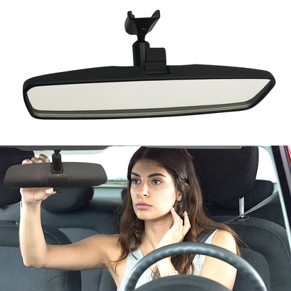 JINGEA front view mirror showing full 10.6 inch reflective surface and clean finish for improved visibility