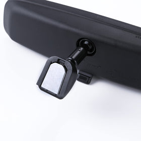JINGEA mirror installed in vehicle illustrating clear rear visibility and anti-glare benefit