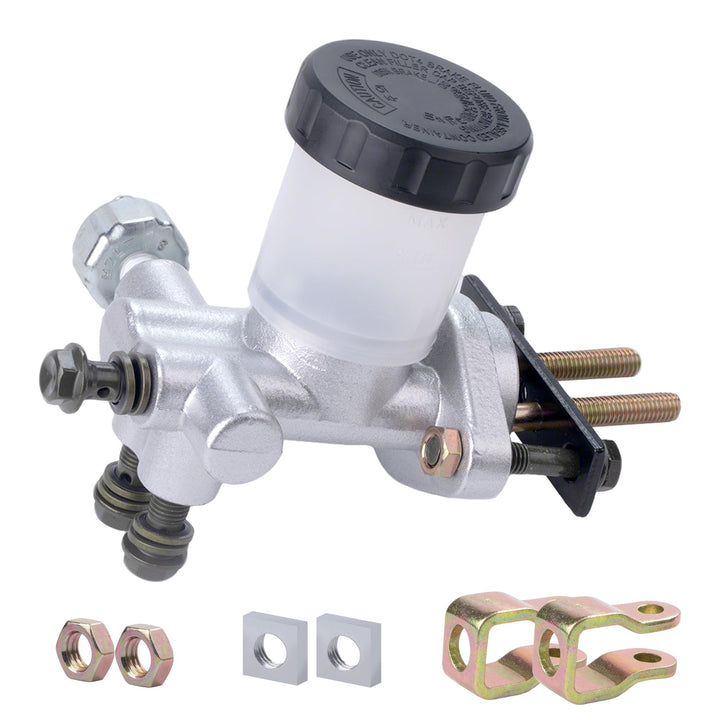 JINGKE master cylinder front view showing mounting points and ports for easy fitment