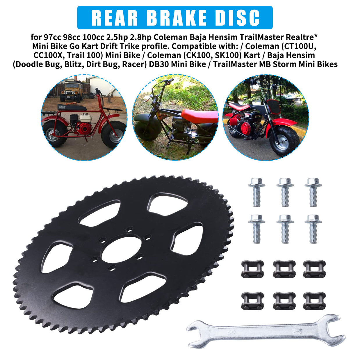 JINGKE sprocket beside ruler to show measurements and confirm correct size