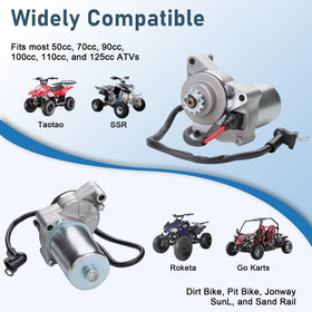 JINGKE starter packaging with screws and spark plug, ready-to-install convenience