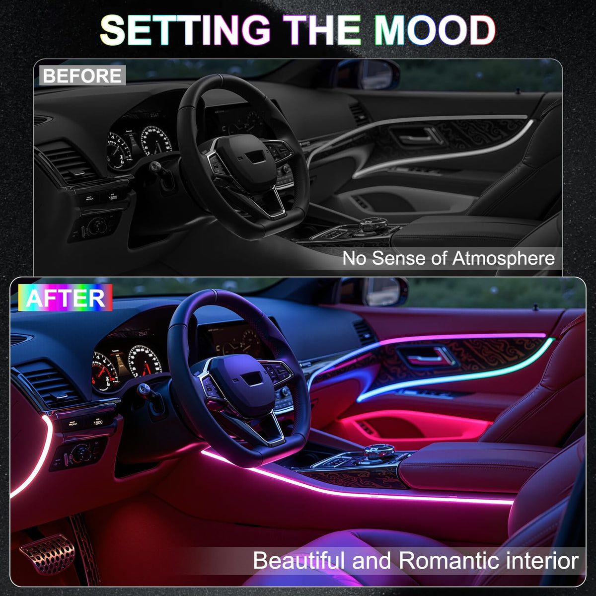 JINRUITOP acrylic LED strip close-up showing smooth diffusion and bright color