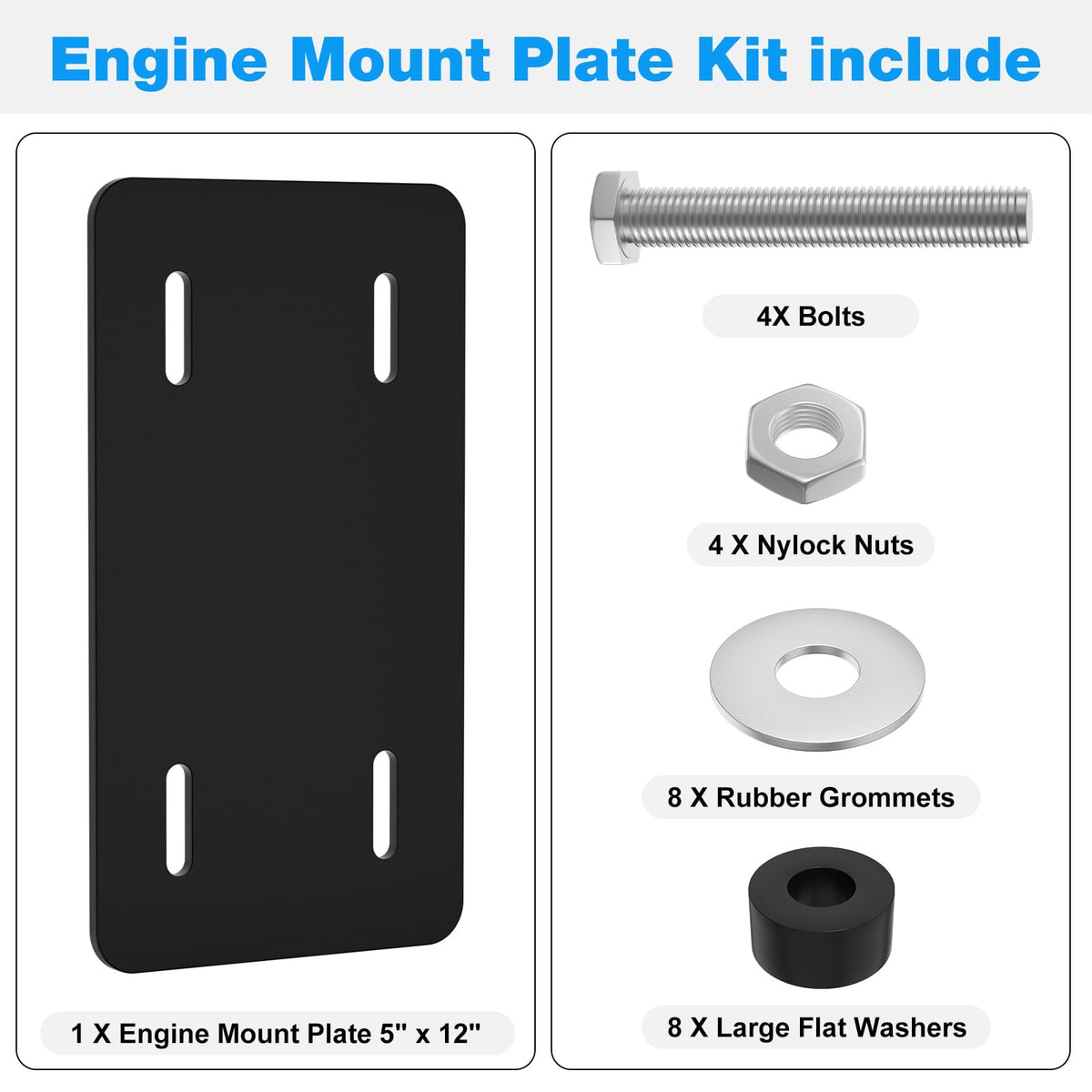JIOTAR mounting plate installed on a Predator 212cc engine demonstrating secure fit and durability