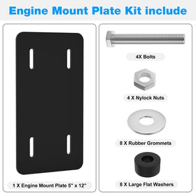 JIOTAR mounting plate installed on a Predator 212cc engine demonstrating secure fit and durability