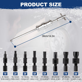 jiouxip collets arranged to display size range and quick selection benefit