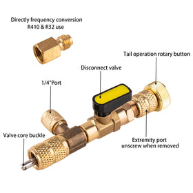 jiouxip valve core remover close-up brass tip and steel ball retainer for secure handling