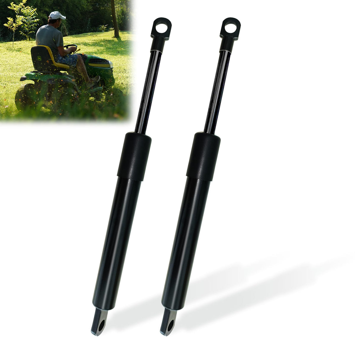 jiuoici front view steering damper showing mounting ends and overall shape for easy replacement