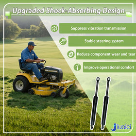 jiuoici steering damper installed on a zero-turn mower illustrating improved steering control