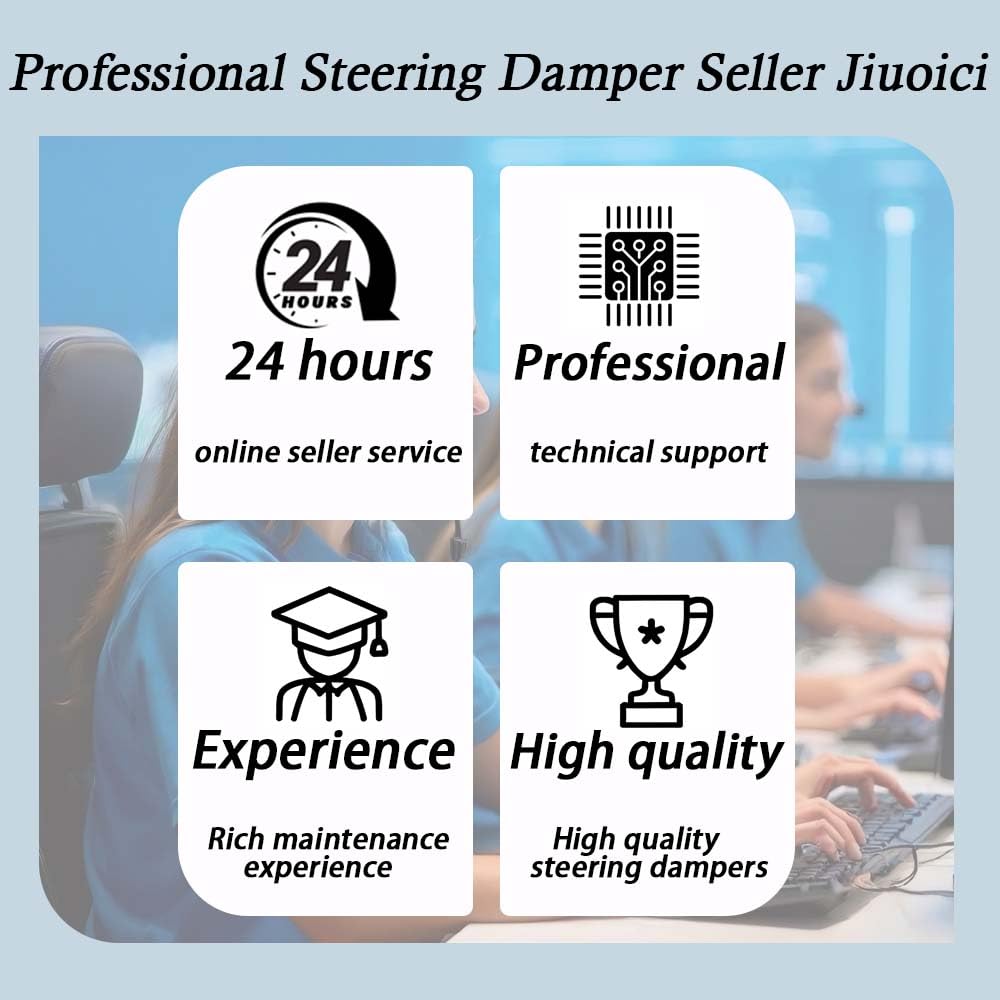 jiuoici steering damper in a mower lifestyle scene showing reduced vibration and comfort