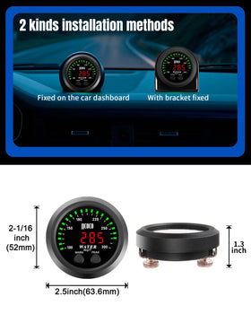 JJCOCO dash-mounted with adhesive backing for neat, low-profile installation