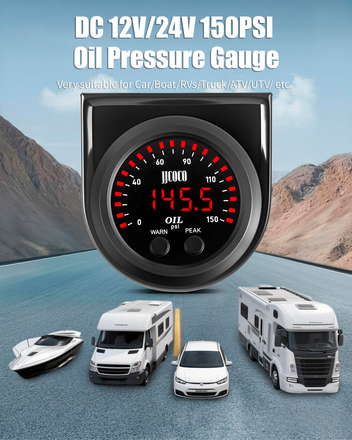 JJCOCO gauge installed in dash giving immediate oil pressure feedback